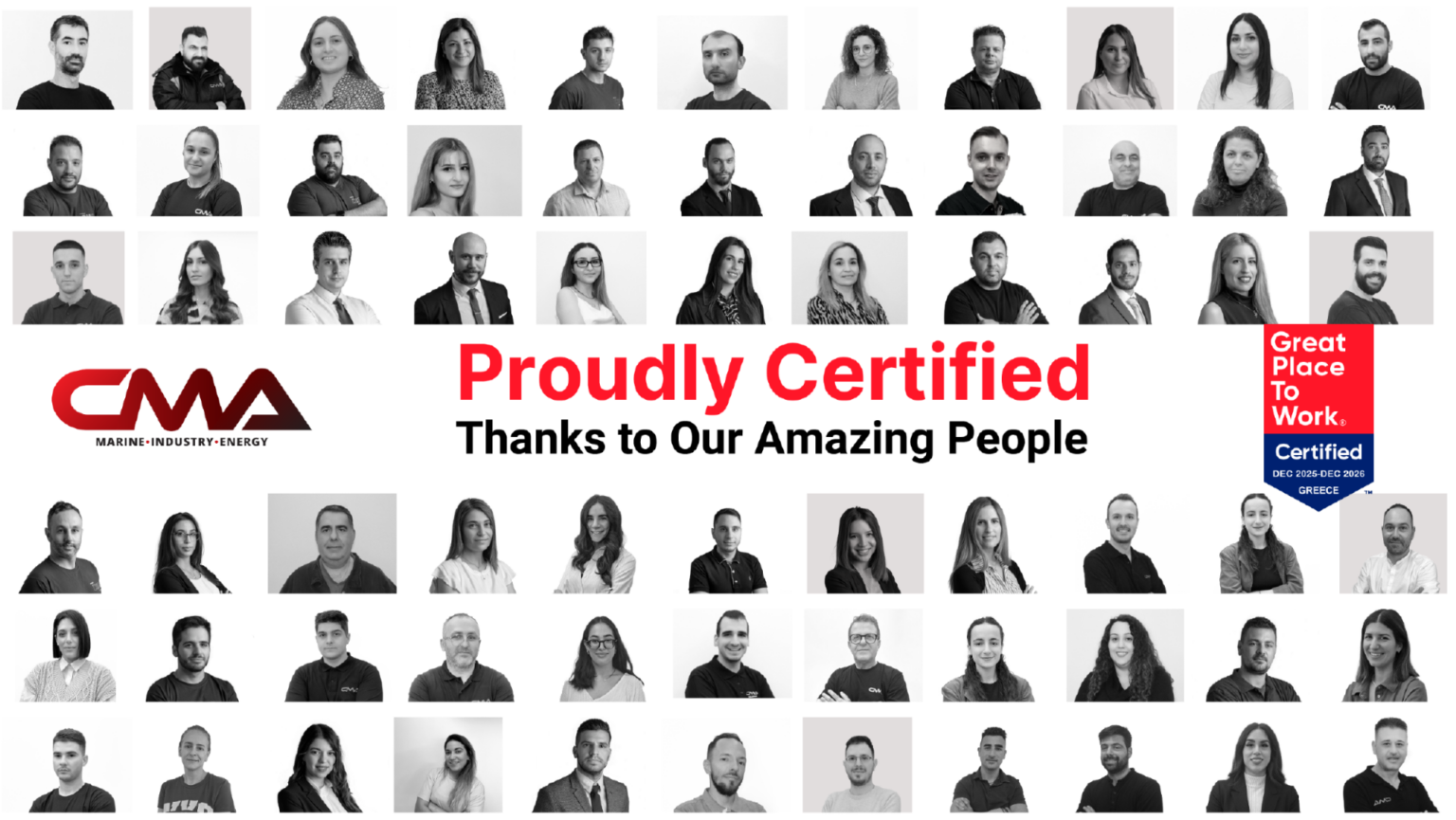 CMA D. ARGOUDELIS: Απέκτησε την πιστοποίηση Great Place To Work
