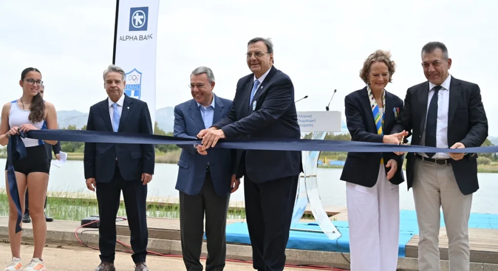 Alpha Bank και Ελληνική Ολυμπιακή Επιτροπή εγκαινιάζουν το Ολυμπιακό Κωπηλατοδρόμιο Σχοινιά